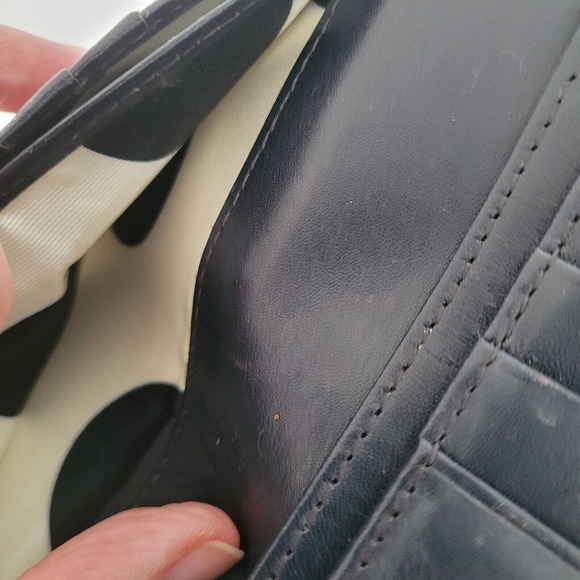 Kate Spade Clutch Wallet Gold Champaign Metalic Saffiano Logo Large Bifold Fair - Picture 4 of 12